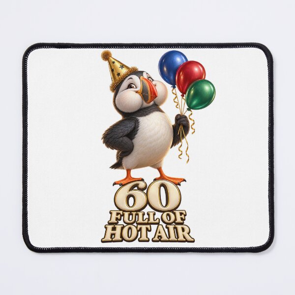Item preview, Sixty Full of Hot Air Puffin designed and sold by TrendTribeTP.