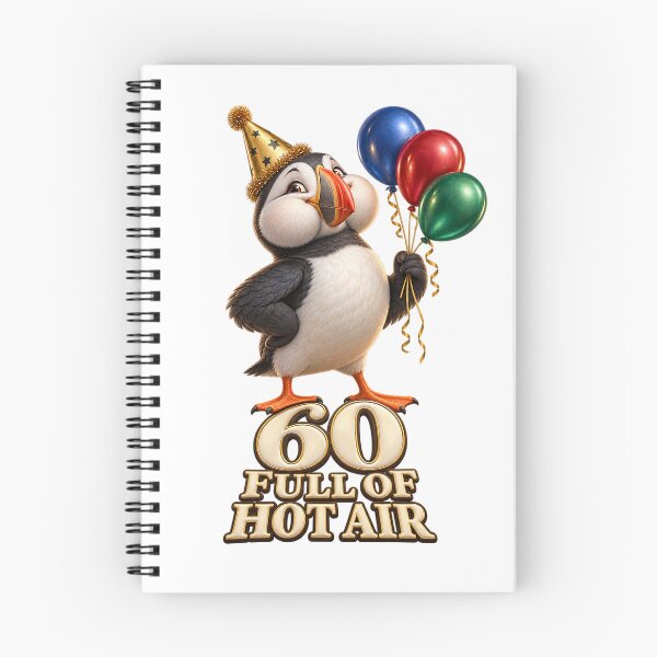 Item preview, Sixty Full of Hot Air Puffin designed and sold by TrendTribeTP.