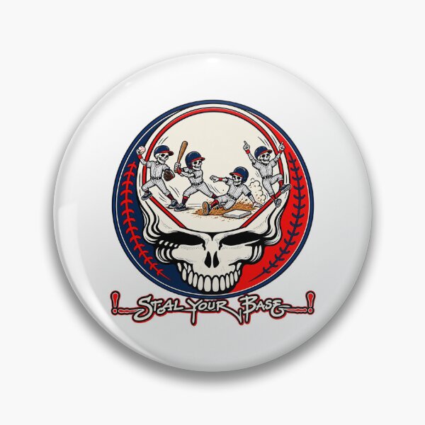 Item preview, Grateful Dead Steal Your Base Boston Baseball Skull Vintage designed and sold by CozyCubs-Art.