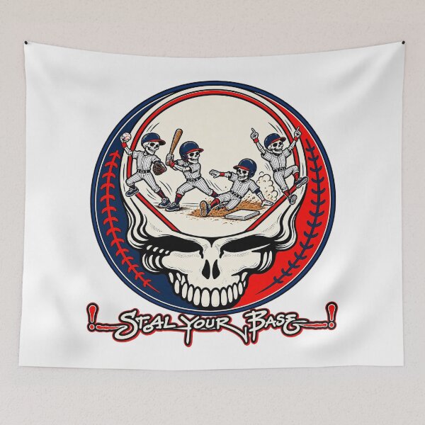 Item preview, Grateful Dead Steal Your Base Boston Baseball Skull Vintage designed and sold by CozyCubs-Art.
