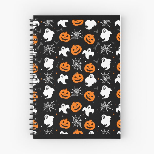 Item preview, Seamless Halloween Pattern with Spooky Pumpkins and Ghosts designed and sold by interdesigner.