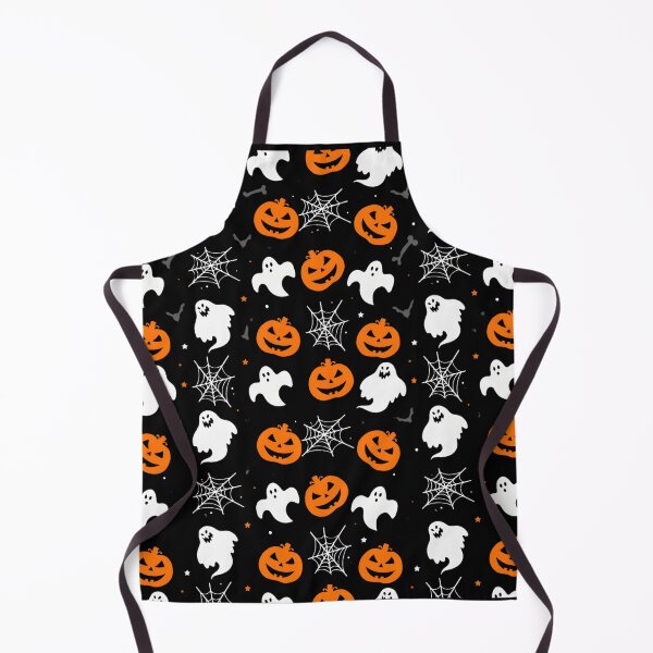 Item preview, Seamless Halloween Pattern with Spooky Pumpkins and Ghosts designed and sold by interdesigner.