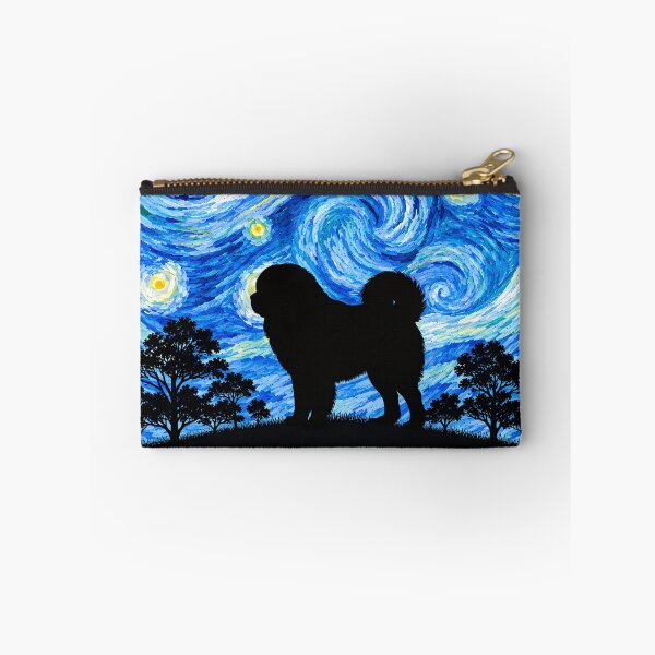 Item preview, Funny Tibetan Mastiff Dog Starry Night Painting Moon Star Mom Dad Kids designed and sold by FurryHavenPH.