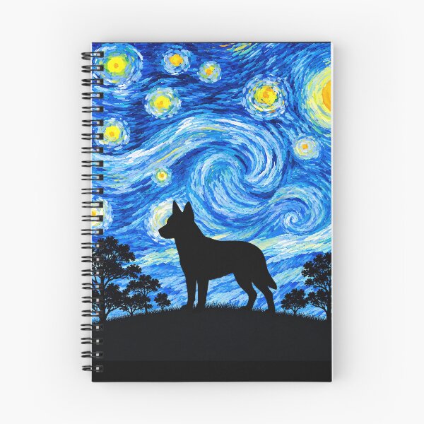 Item preview, Funny Texas Heeler Dog Starry Night Painting Moon Star Mom Dad Kids designed and sold by FurryHavenPH.