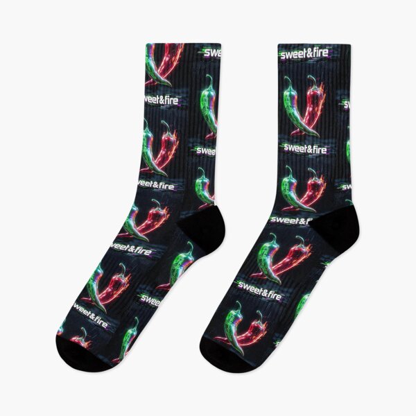 Item preview, Sweet & Fire - Neon Cyberpunk Chili Heart Streetwear designed and sold by ODDSHIFT STUDIO.