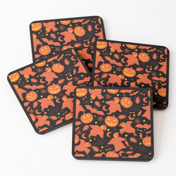 Item preview, Seamless Halloween Pattern with Ghosts, Pumpkins, and Spiders designed and sold by interdesigner.