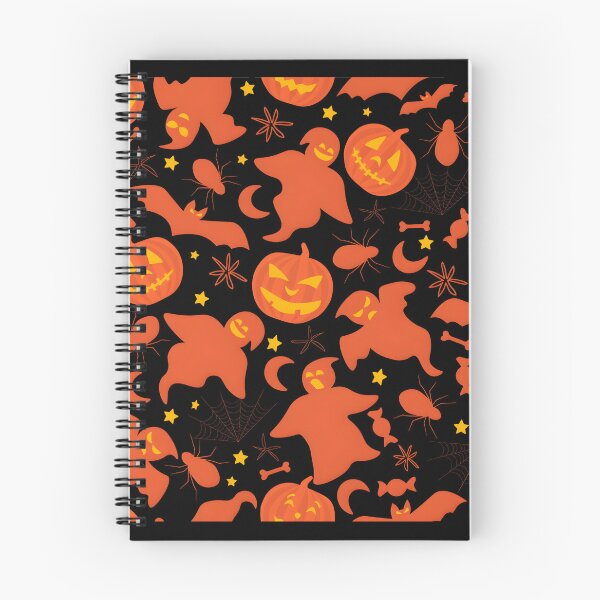 Item preview, Seamless Halloween Pattern with Ghosts, Pumpkins, and Spiders designed and sold by interdesigner.