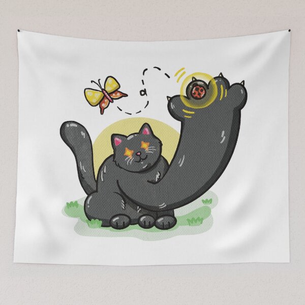 Item preview, Black cat with ladybug designed and sold by JKMAY.