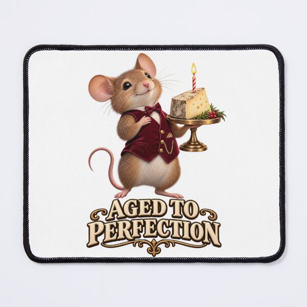 Item preview, Aged to Perfection Cheese Mouse designed and sold by TrendTribeTP.
