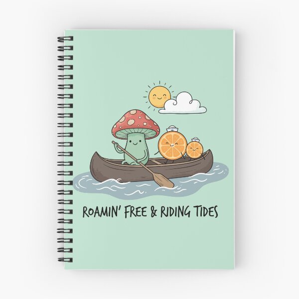 Item preview, Cute Mushroom Orange Slices Canoe River Nature Adventure designed and sold by Amir Faysal.
