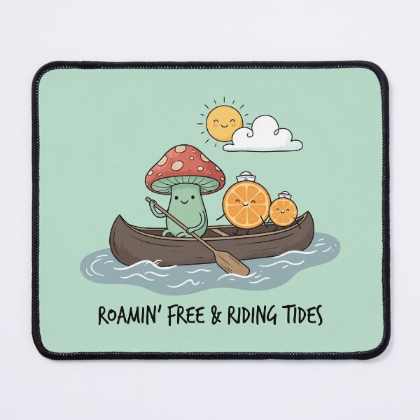 Item preview, Cute Mushroom Orange Slices Canoe River Nature Adventure designed and sold by Amir Faysal.