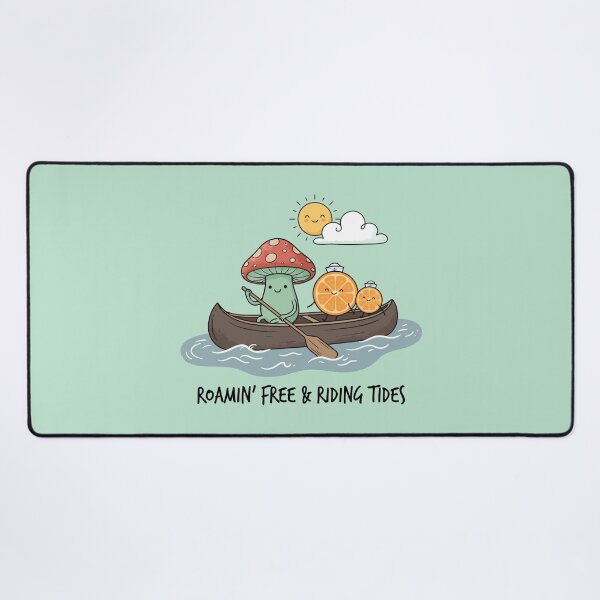 Item preview, Cute Mushroom Orange Slices Canoe River Nature Adventure designed and sold by Amir Faysal.