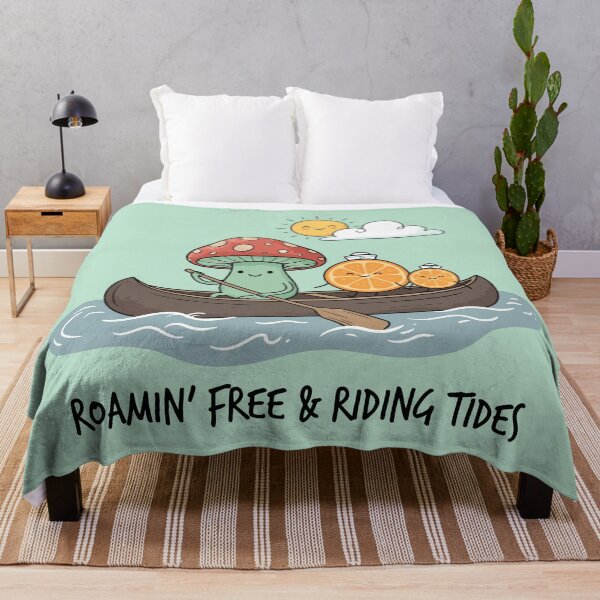 Item preview, Cute Mushroom Orange Slices Canoe River Nature Adventure designed and sold by Amir Faysal.