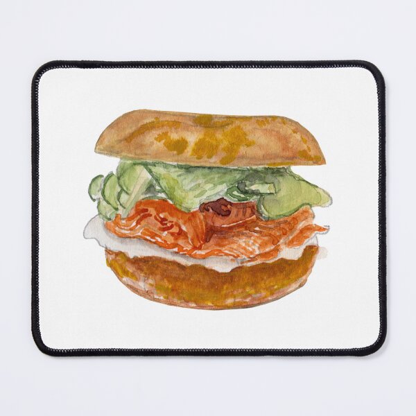 Item preview, Salmon bagel Watercolor – Cute Breakfast & Brunch Food Illustration designed and sold by Qualali Studio.