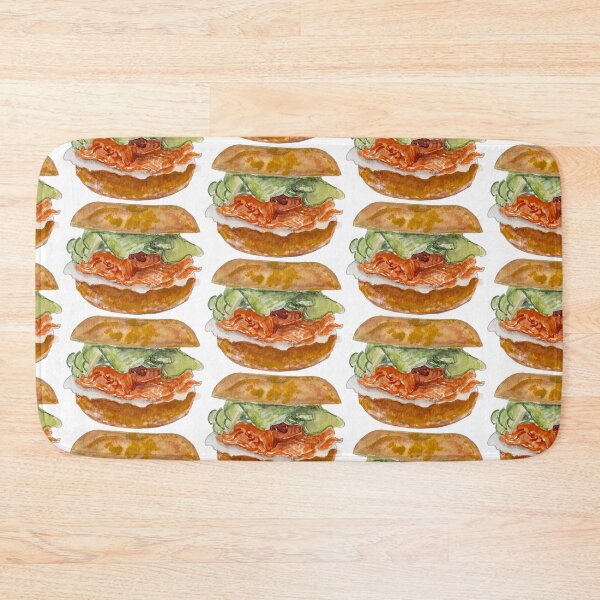 Item preview, Salmon bagel Watercolor – Cute Breakfast & Brunch Food Illustration designed and sold by Qualali Studio.