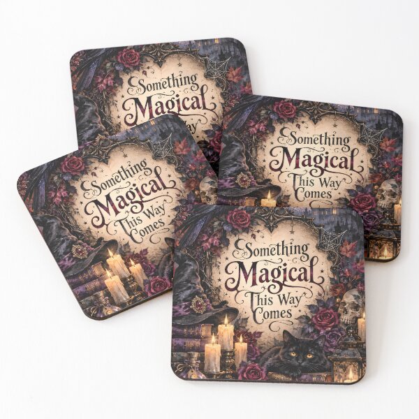 Item preview, Something Magical This Way Comes – Gothic Raven, Black Cat & Haunted Castle designed and sold by blankTeeShirt.