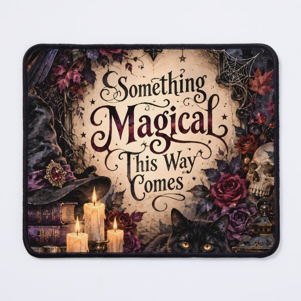Item preview, Something Magical This Way Comes – Gothic Raven, Black Cat & Haunted Castle designed and sold by blankTeeShirt.