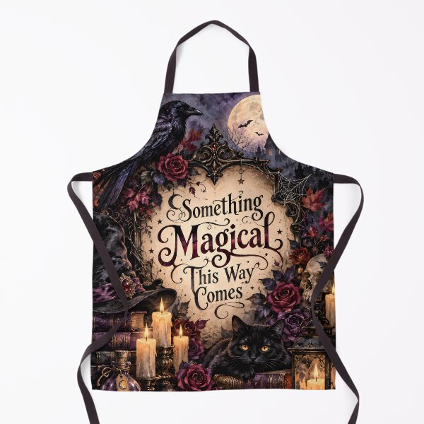 Item preview, Something Magical This Way Comes – Gothic Raven, Black Cat & Haunted Castle designed and sold by blankTeeShirt.