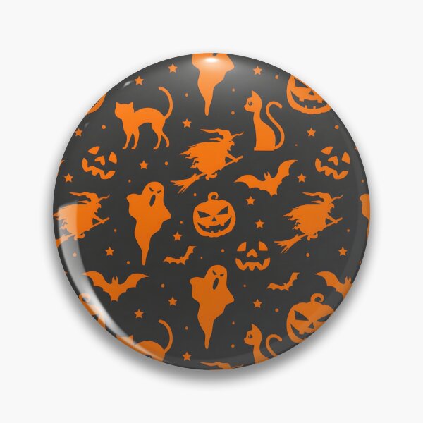 Item preview, Seamless Halloween Pattern with Witches, Black Cats, and Pumpkins designed and sold by interdesigner.