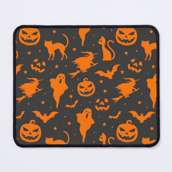 Item preview, Seamless Halloween Pattern with Witches, Black Cats, and Pumpkins designed and sold by interdesigner.