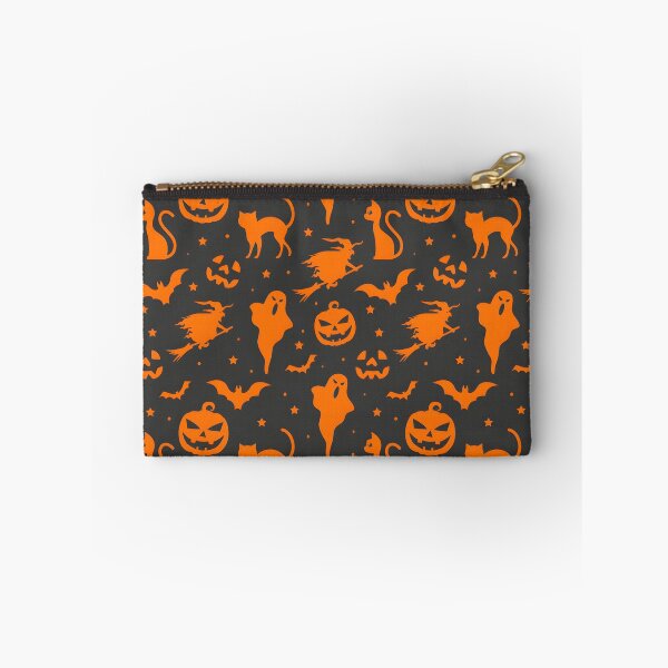 Item preview, Seamless Halloween Pattern with Witches, Black Cats, and Pumpkins designed and sold by interdesigner.