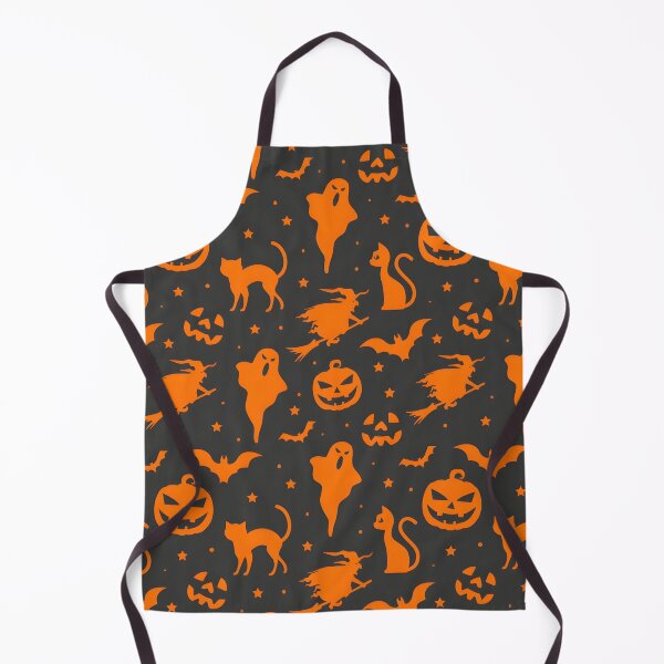 Item preview, Seamless Halloween Pattern with Witches, Black Cats, and Pumpkins designed and sold by interdesigner.