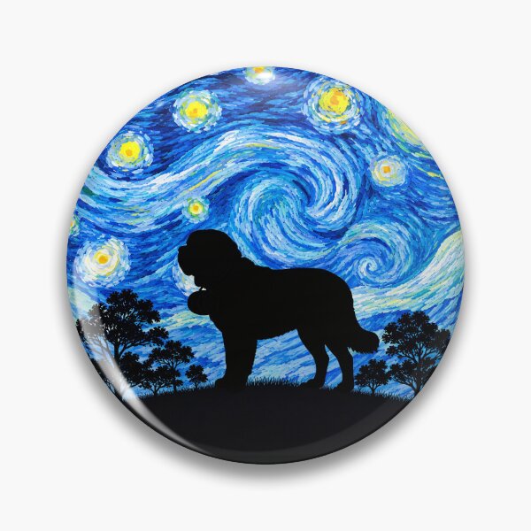 Item preview, Funny St. Bernard Dog Starry Night Painting Moon Star Mom Dad Kids designed and sold by FurryHavenPH.