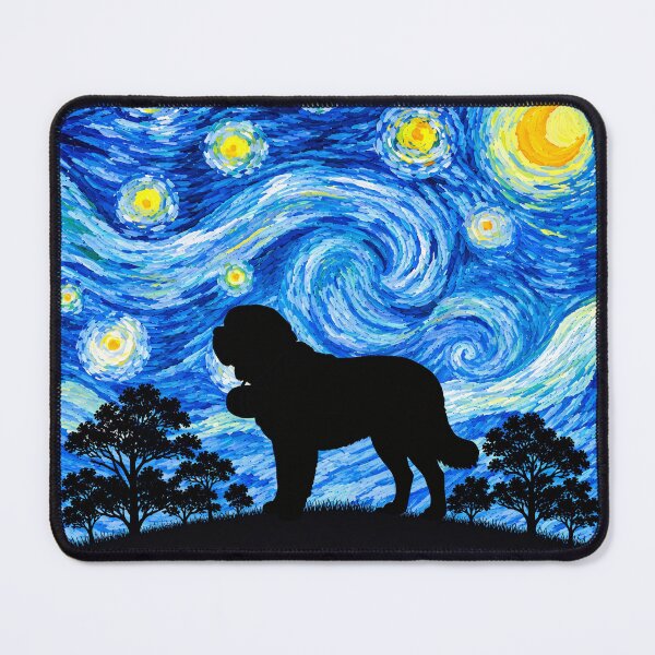 Item preview, Funny St. Bernard Dog Starry Night Painting Moon Star Mom Dad Kids designed and sold by FurryHavenPH.