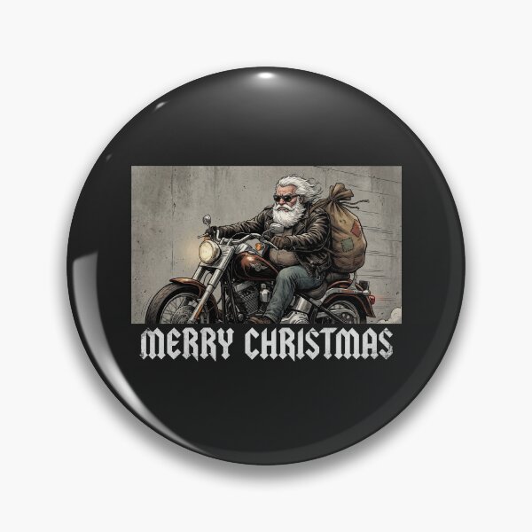 Item preview, Badass Biker Santa Claus Riding Motorcycle Merry Christmas designed and sold by KiwiRider.