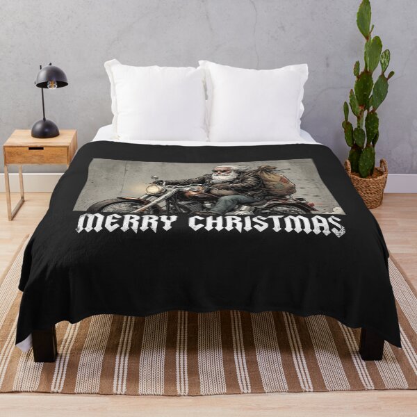 Item preview, Badass Biker Santa Claus Riding Motorcycle Merry Christmas designed and sold by KiwiRider.