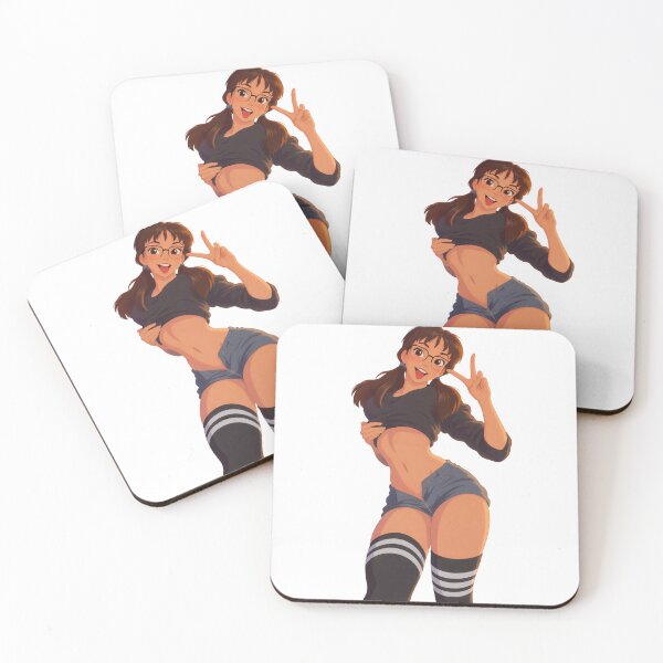Item preview, Retro Nerdy Pin Up Girl with Glasses – Vintage Cartoon Aesthetic designed and sold by  Hollow Moon Studios..