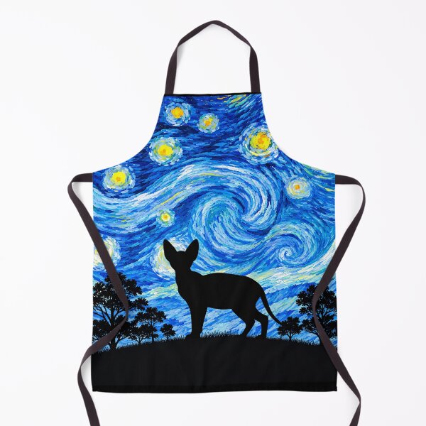 Item preview, Funny Sphynx Cat Starry Night Painting Moon Star Mom Dad Kids designed and sold by FurryHavenPH.