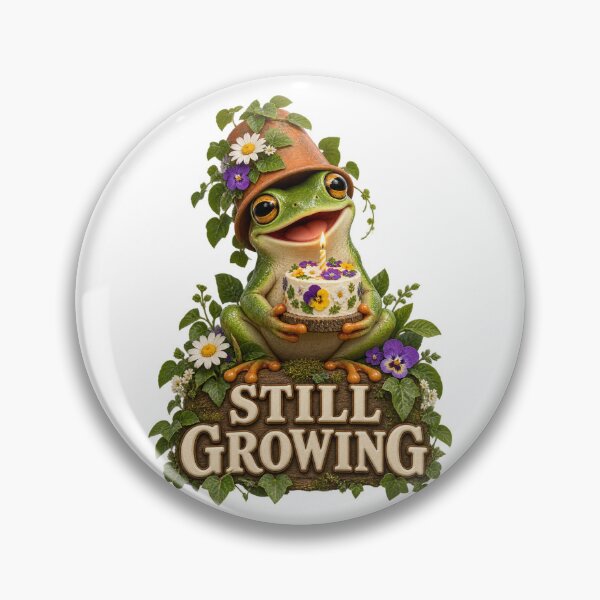 Item preview, Still Growing Birthday Garden Frog designed and sold by TrendTribeTP.