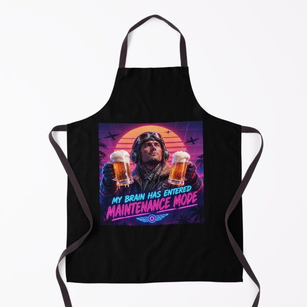 Item preview, My Brain Has Entered Maintenance Mode | Funny Aviator Beer Retro Neon designed and sold by A-T-H.