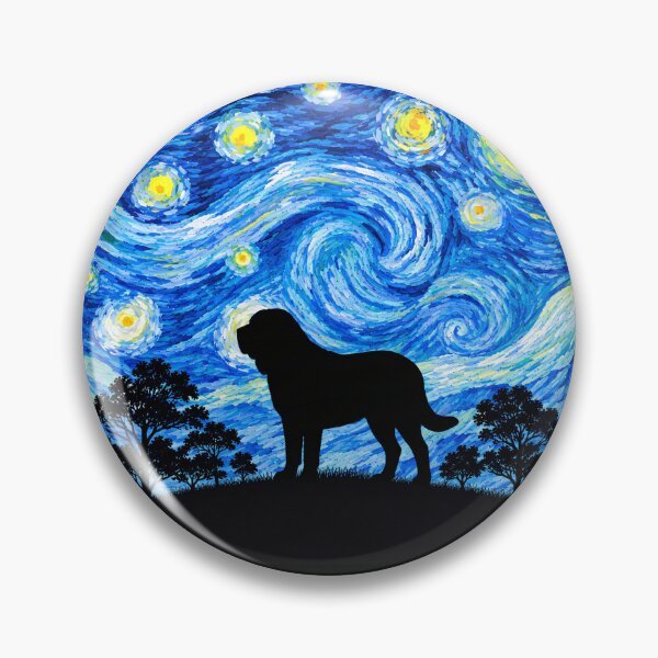 Item preview, Funny Spanish Mastiff Dog Starry Night Painting Moon Star Mom Dad Kids designed and sold by FurryHavenPH.