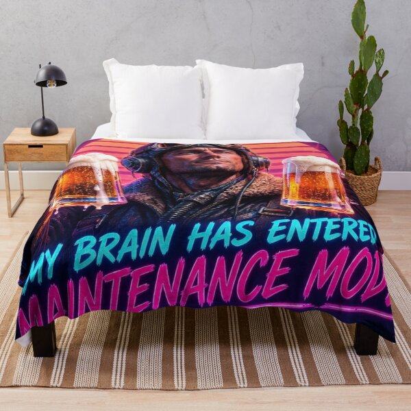 Item preview, My Brain Has Entered Maintenance Mode | Funny Aviator Beer Retro Neon designed and sold by A-T-H.