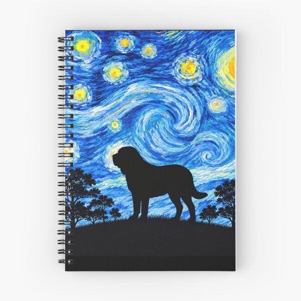Item preview, Funny Spanish Mastiff Dog Starry Night Painting Moon Star Mom Dad Kids designed and sold by FurryHavenPH.
