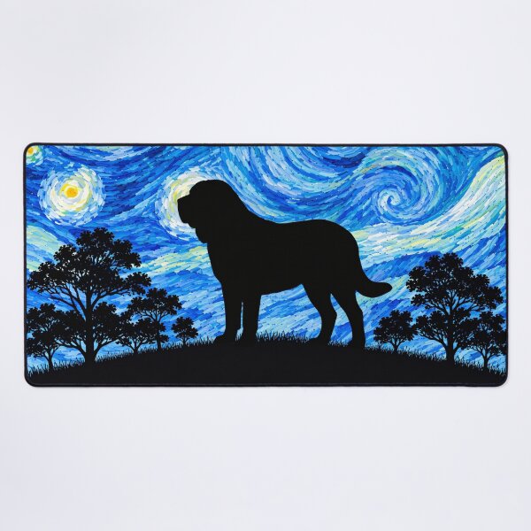 Item preview, Funny Spanish Mastiff Dog Starry Night Painting Moon Star Mom Dad Kids designed and sold by FurryHavenPH.