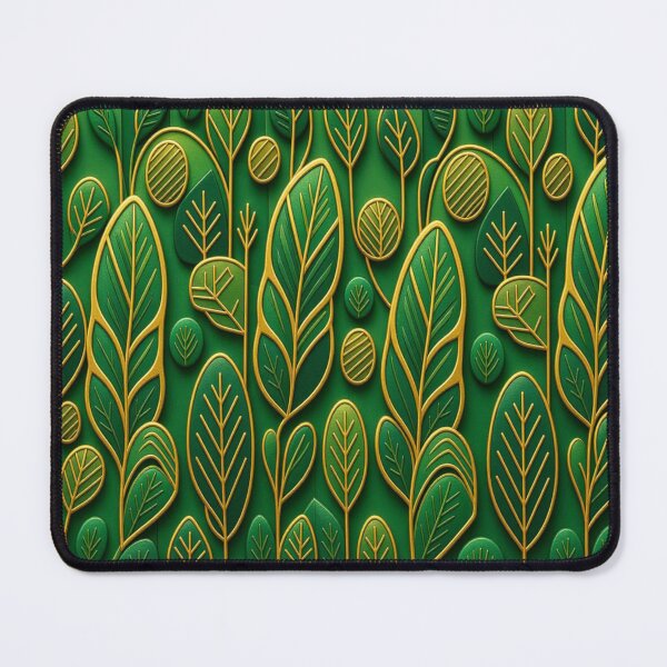 Item preview, Save The Bees Luxury Botanical Bee - Gold and Green Leaf Pattern designed and sold by Breezes-of-Ida.