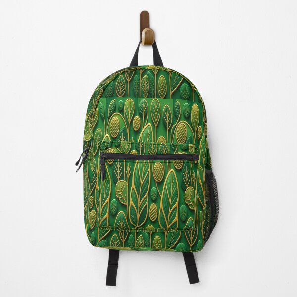 Item preview, Save The Bees Luxury Botanical Bee - Gold and Green Leaf Pattern designed and sold by Breezes-of-Ida.