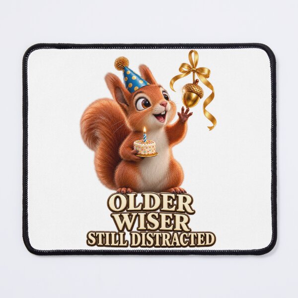 Item preview, Older Wiser Still Distracted Squirrel designed and sold by TrendTribeTP.
