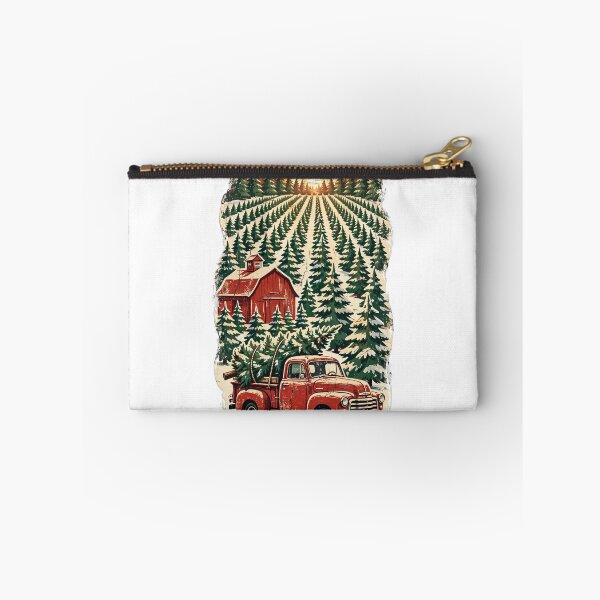 Item preview, Rustic Christmas Tree Farm Scene - Retro Distressed Holiday Tee designed and sold by KERK Art and Design.