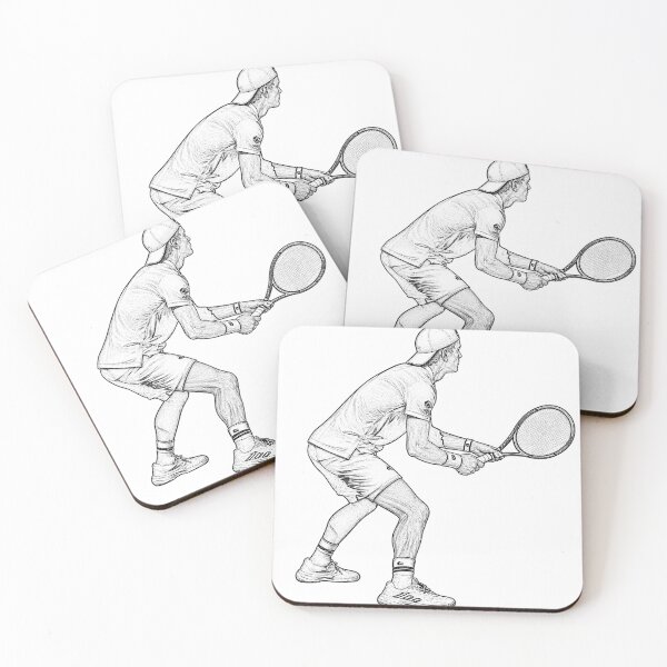 Item preview, Movement Through Lines No. 01 – The Waiting Game | Black & White Tennis Art designed and sold by Tancoco.