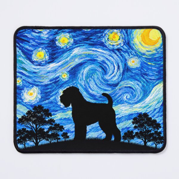 Item preview, Funny Soft Coated Wheaten Terrier Dog Starry Night Painting Moon Star Mom Dad Kids designed and sold by FurryHavenPH.