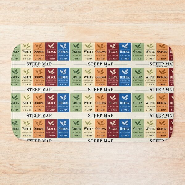 Item preview, Steep Map – Tea Brewing Guide Mug designed and sold by astersgraphics.