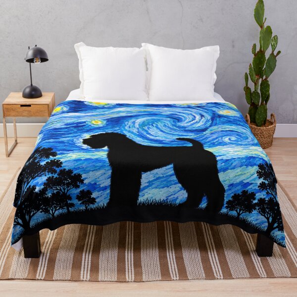 Item preview, Funny Soft Coated Wheaten Terrier Dog Starry Night Painting Moon Star Mom Dad Kids designed and sold by FurryHavenPH.