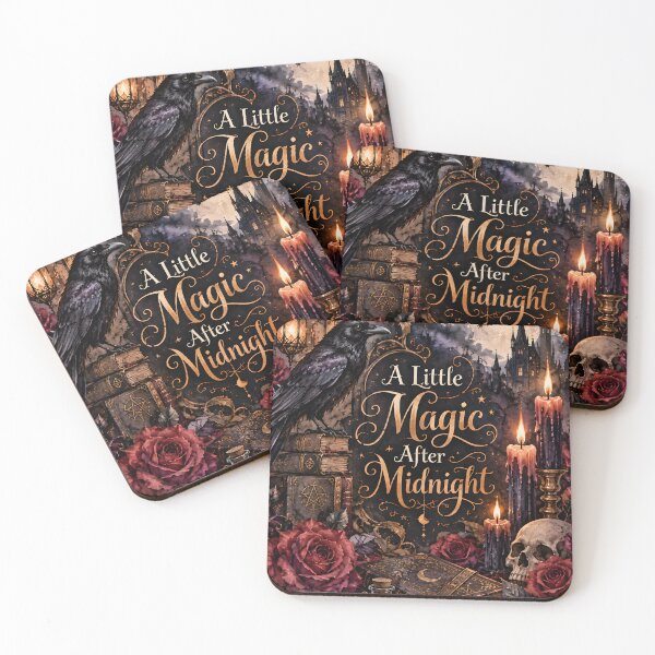 Item preview, A Little Magic After Midnight – Gothic Raven & Moon Halloween Art designed and sold by blankTeeShirt.