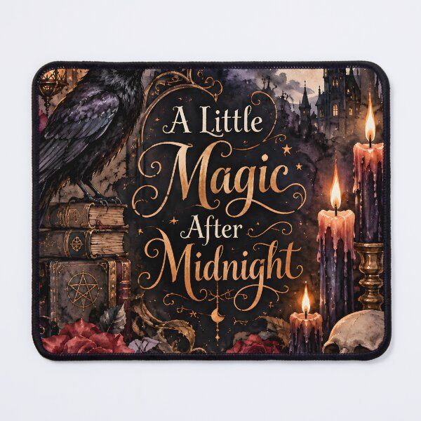 Item preview, A Little Magic After Midnight – Gothic Raven & Moon Halloween Art designed and sold by blankTeeShirt.