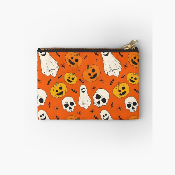 Item preview, Spooky Vintage Halloween Seamless Pattern with Pumpkins, Ghosts, and Skulls designed and sold by interdesigner.