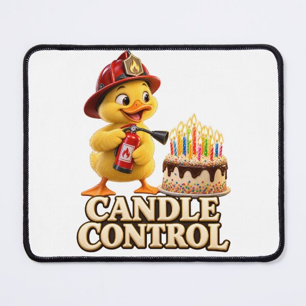 Item preview, Too Many Candles Firefighter Duck designed and sold by TrendTribeTP.